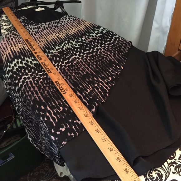 Silence & Noise black print A symmetrical dress L - Picture 4 of 8